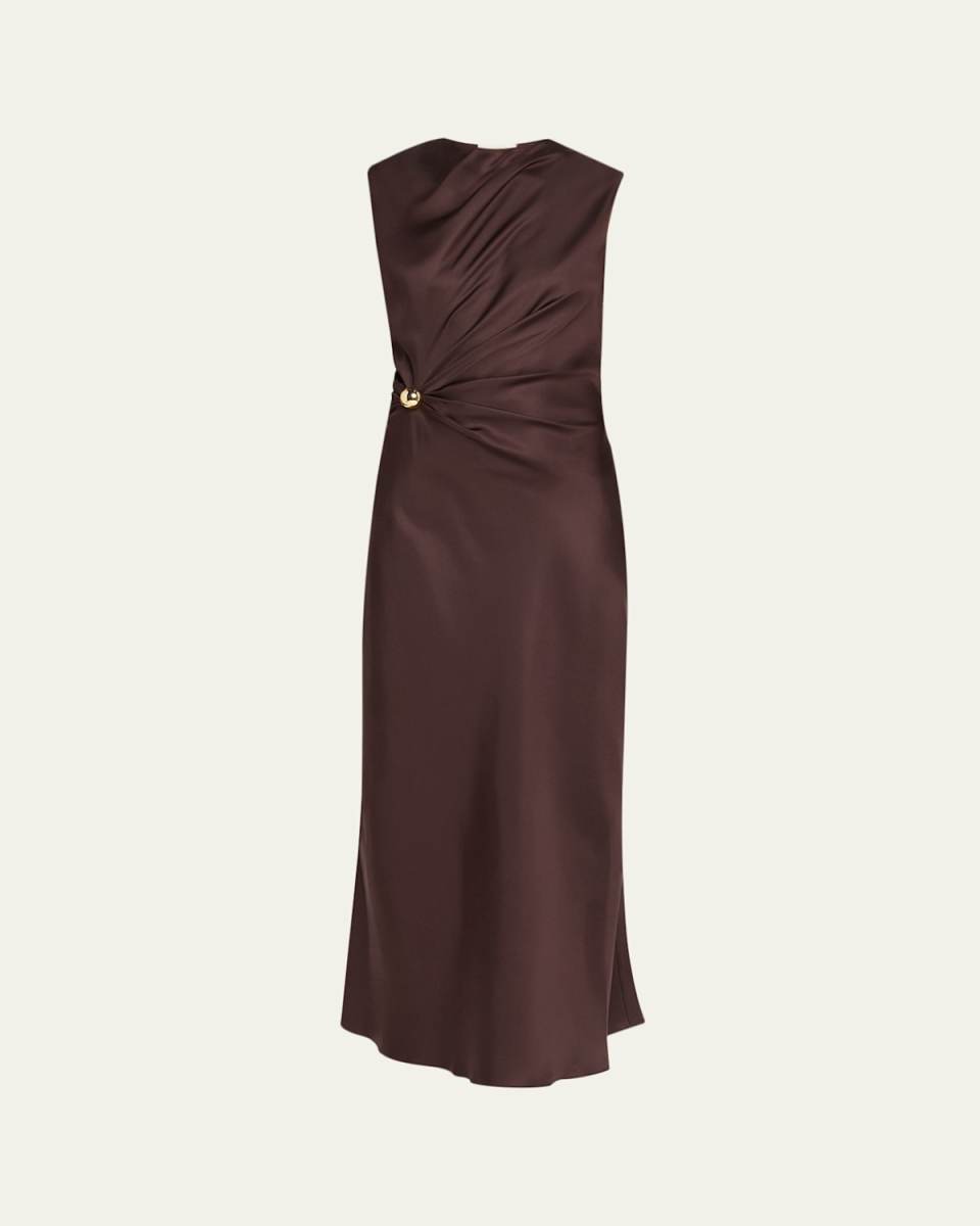 Roan Sleeveless Draped Maxi Dress
